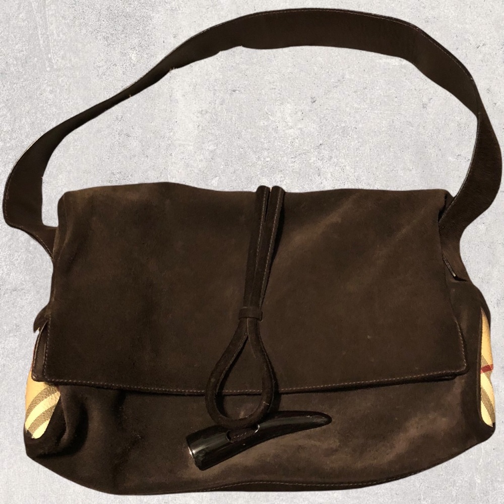 Suede Burberry handbag. Mint condition